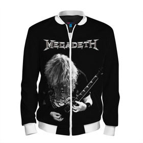 Мужской бомбер 3D с принтом Dave Mustaine в Кировске, 100% полиэстер | застегивается на молнию, по бокам два кармана без застежек, по низу бомбера и на воротнике - эластичная резинка | dave | megadeth | metal | mustaine | rattlehead | rock | thrash | vic | дейв | мастейн | мегадет | метал | рок | треш
