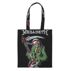 Сумка 3D повседневная с принтом Megadeth в Кировске, 100% полиэстер | Плотность: 200 г/м2; Размер: 34×35 см; Высота лямок: 30 см | 