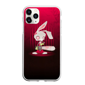 Чехол для iPhone 11 Pro матовый с принтом Заяц с бензопилой в Кировске, Силикон |  | бензопила | девушке | зайка | заяц | красная | мульт | мультфильм | прикол | ужас | цветы