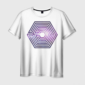 Мужская футболка 3D с принтом K POP в Кировске, 100% полиэфир | прямой крой, круглый вырез горловины, длина до линии бедер | exo | korean | kpop | pop