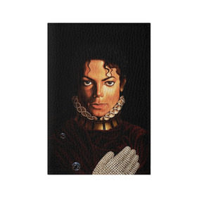 Обложка для паспорта матовая кожа с принтом Король Майкл Джексон в Кировске, натуральная матовая кожа | размер 19,3 х 13,7 см; прозрачные пластиковые крепления | Тематика изображения на принте: king | michael jackson | pop music | король | майкл | музыка | перчатка | поп музыка
