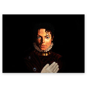Поздравительная открытка с принтом Король Майкл Джексон в Кировске, 100% бумага | плотность бумаги 280 г/м2, матовая, на обратной стороне линовка и место для марки
 | Тематика изображения на принте: king | michael jackson | pop music | король | майкл | музыка | перчатка | поп музыка