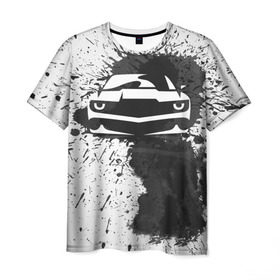 Мужская футболка 3D с принтом Chevrolet Camaro в Кировске, 100% полиэфир | прямой крой, круглый вырез горловины, длина до линии бедер | camaro | chevrolet