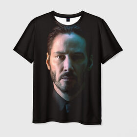 Мужская футболка 3D с принтом Киану Ривз Keanu Reeves в Кировске, 100% полиэфир | прямой крой, круглый вырез горловины, длина до линии бедер | киану ривз keanu reeves