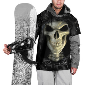 Накидка на куртку 3D с принтом Скелетон в Кировске, 100% полиэстер |  | 