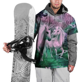 Накидка на куртку 3D с принтом Единорог в Кировске, 100% полиэстер |  | единорог | лошадь | сказка | фантастика