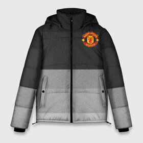 Мужская зимняя куртка 3D с принтом Manchester United - Noise (Шум) в Кировске, верх — 100% полиэстер; подкладка — 100% полиэстер; утеплитель — 100% полиэстер | длина ниже бедра, свободный силуэт Оверсайз. Есть воротник-стойка, отстегивающийся капюшон и ветрозащитная планка. 

Боковые карманы с листочкой на кнопках и внутренний карман на молнии. | manchester united | манчестер юнайтед | футбол