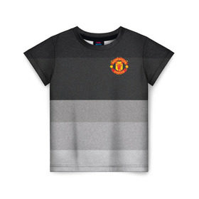 Детская футболка 3D с принтом Manchester United - Noise (Шум) в Кировске, 100% гипоаллергенный полиэфир | прямой крой, круглый вырез горловины, длина до линии бедер, чуть спущенное плечо, ткань немного тянется | manchester united | манчестер юнайтед | футбол