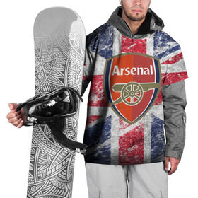 Накидка на куртку 3D с принтом British Arsenal в Кировске, 100% полиэстер |  | арсена | британский флаг | эмблема