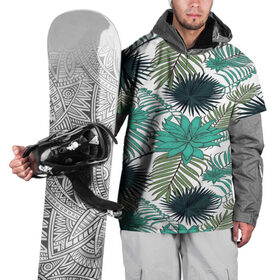 Накидка на куртку 3D с принтом Tropical в Кировске, 100% полиэстер |  | flower | тропики | тропический | цветы