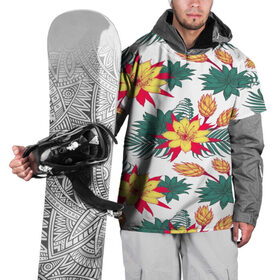 Накидка на куртку 3D с принтом Tropical Pattern в Кировске, 100% полиэстер |  | flower | поле | тропики | тропический | цветочки | цветы