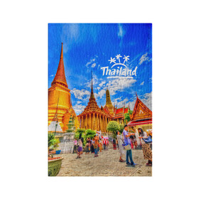 Обложка для паспорта матовая кожа с принтом Таиланд в Кировске, натуральная матовая кожа | размер 19,3 х 13,7 см; прозрачные пластиковые крепления | architecture | bangkok | clouds | landmark | people | sky | temple of the emerald buddha | thailand | tourism | архитектура | бангкок | достопримечательность | люди | небо | облака | таиланд | туризм | храм изумрудного будды