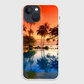 Чехол для iPhone 13 mini с принтом Таиланд в Кировске,  |  | beach | clouds | hiking | sea | sky | sunset | swimming pool | thailand | бассейн | закат | море | небо | облака | пляж | таиланд | туризм