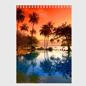 Скетчбук с принтом Таиланд в Кировске, 100% бумага
 | 48 листов, плотность листов — 100 г/м2, плотность картонной обложки — 250 г/м2. Листы скреплены сверху удобной пружинной спиралью | beach | clouds | hiking | sea | sky | sunset | swimming pool | thailand | бассейн | закат | море | небо | облака | пляж | таиланд | туризм