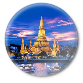 Значок с принтом Таиланд в Кировске,  металл | круглая форма, металлическая застежка в виде булавки | таиланд