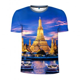 Мужская футболка 3D спортивная с принтом Таиланд в Кировске, 100% полиэстер с улучшенными характеристиками | приталенный силуэт, круглая горловина, широкие плечи, сужается к линии бедра | таиланд