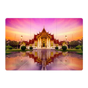 Магнитный плакат 3Х2 с принтом Таиланд в Кировске, Полимерный материал с магнитным слоем | 6 деталей размером 9*9 см | landmark | reflection | temple | thailand | tourism | water | вода | достопримечательность | отражение | таиланд | туризм | храм