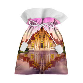 Подарочный 3D мешок с принтом Таиланд в Кировске, 100% полиэстер | Размер: 29*39 см | landmark | reflection | temple | thailand | tourism | water | вода | достопримечательность | отражение | таиланд | туризм | храм