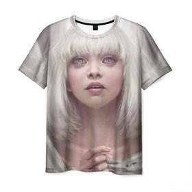 Мужская футболка 3D с принтом Sia в Кировске, 100% полиэфир | прямой крой, круглый вырез горловины, длина до линии бедер | angel | pop | sia | ангел | поп | сиа