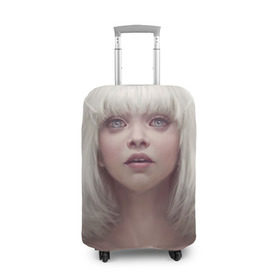 Чехол для чемодана 3D с принтом Sia в Кировске, 86% полиэфир, 14% спандекс | двустороннее нанесение принта, прорези для ручек и колес | angel | pop | sia | ангел | поп | сиа