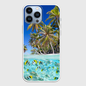 Чехол для iPhone 13 Pro Max с принтом Таиланд в Кировске,  |  | clouds | fish | nature | palm trees | sea | sky | thailand | tourism | water | вода | море | небо | облака | пальмы | природа | рыбки | таиланд | туризм