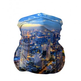 Бандана-труба 3D с принтом Таиланд в Кировске, 100% полиэстер, ткань с особыми свойствами — Activecool | плотность 150‒180 г/м2; хорошо тянется, но сохраняет форму | architecture | bangkok | city | lights | night | sky | skyscrapers | sunset | thailand | архитектура | бангкок | город | закат | небо | ночь | огни | таиланд