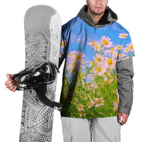 Накидка на куртку 3D с принтом Ромашка в Кировске, 100% полиэстер |  | flower | лето | полевой цветок | цветочки | цветы