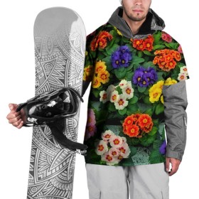 Накидка на куртку 3D с принтом Фиалки в Кировске, 100% полиэстер |  | flower | лето | поле | полевой цветок | цветочки | цветы
