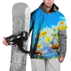 Накидка на куртку 3D с принтом Ромашка полевая в Кировске, 100% полиэстер |  | flower | лето | поле | полевой цветок | цветочки | цветы