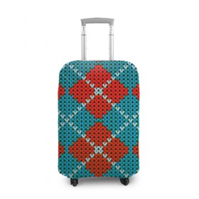 Чехол для чемодана 3D с принтом Knitting pattern в Кировске, 86% полиэфир, 14% спандекс | двустороннее нанесение принта, прорези для ручек и колес | вязаный | рождество | свитер | текстура
