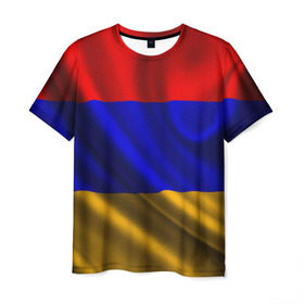 Мужская футболка 3D с принтом Флаг Армения в Кировске, 100% полиэфир | прямой крой, круглый вырез горловины, длина до линии бедер | айастан | армения | босеан | вымпел | ереван | знак | знамя | кумач | орифламма | пойс | полотнище | символ | стяг | флаг | флюгарка | хайастан | штандарт