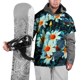 Накидка на куртку 3D с принтом Полевые ромашки в Кировске, 100% полиэстер |  | Тематика изображения на принте: flower | лето | полевой цветок | цветочки | цветы