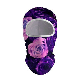 Балаклава 3D с принтом Фиолетовые розы в Кировске, 100% полиэстер, ткань с особыми свойствами — Activecool | плотность 150–180 г/м2; хорошо тянется, но при этом сохраняет форму. Закрывает шею, вокруг отверстия для глаз кайма. Единый размер | flower | прикцветочки | розы | цветы