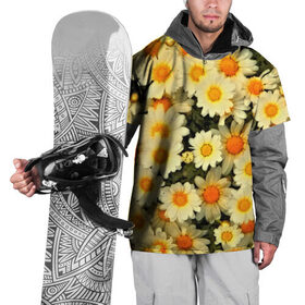 Накидка на куртку 3D с принтом Жёлтые цветочки в Кировске, 100% полиэстер |  | flower | лето | полевой цветок | цветочки | цветы