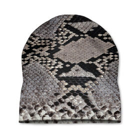 Шапка 3D с принтом Камуфляж змеиная кожа в Кировске, 100% полиэстер | универсальный размер, печать по всей поверхности изделия | змея | кожа