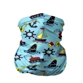 Бандана-труба 3D с принтом Кораблик в Кировске, 100% полиэстер, ткань с особыми свойствами — Activecool | плотность 150‒180 г/м2; хорошо тянется, но сохраняет форму | navy blue | абстракции | белый | брызги | волны | дельфин | кораблик | красный | маяк | минимализм | морская тема | спасательный круг | темно синий | якорь