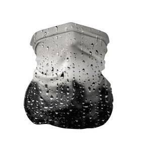 Бандана-труба 3D с принтом Дождь за окном в Кировске, 100% полиэстер, ткань с особыми свойствами — Activecool | плотность 150‒180 г/м2; хорошо тянется, но сохраняет форму | 3d | вода | дождливо | дождь | дождь за окном | капли | капли на стекле | окно | стекло