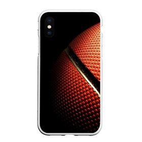 Чехол для iPhone XS Max матовый с принтом Баскетбольный мяч в Кировске, Силикон | Область печати: задняя сторона чехла, без боковых панелей | Тематика изображения на принте: баскетбол | мяч | оранжевый | спорт | стритбол