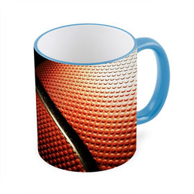 Кружка 3D с принтом Баскетбольный мяч в Кировске, керамика | ёмкость 330 мл | Тематика изображения на принте: баскетбол | мяч | оранжевый | спорт | стритбол