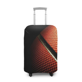 Чехол для чемодана 3D с принтом Баскетбольный мяч в Кировске, 86% полиэфир, 14% спандекс | двустороннее нанесение принта, прорези для ручек и колес | баскетбол | мяч | оранжевый | спорт | стритбол