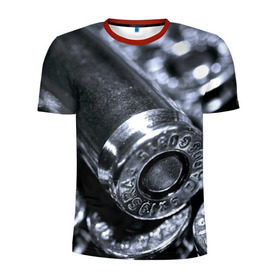 Мужская футболка 3D спортивная с принтом Гильзы в Кировске, 100% полиэстер с улучшенными характеристиками | приталенный силуэт, круглая горловина, широкие плечи, сужается к линии бедра | Тематика изображения на принте: война | гильза | патрон | пистолет | пуля | стрельба