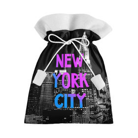 Подарочный 3D мешок с принтом Нью-Йорк в Кировске, 100% полиэстер | Размер: 29*39 см | america | capital | city | lights | new york | night | skyscrapers | tourism | usa | америка | город | ночь | нью йорк | огни | столица | сша | туризм