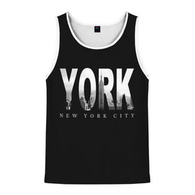 Мужская майка 3D с принтом Нью-Йорк в Кировске, 100% полиэстер | круглая горловина, приталенный силуэт, длина до линии бедра. Пройма и горловина окантованы тонкой бейкой | america | capital | city | lights | new york | night | skyscrapers | tourism | usa | америка | город | ночь | нью йорк | огни | столица | сша | туризм