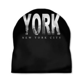Шапка 3D с принтом Нью-Йорк в Кировске, 100% полиэстер | универсальный размер, печать по всей поверхности изделия | america | capital | city | lights | new york | night | skyscrapers | tourism | usa | америка | город | ночь | нью йорк | огни | столица | сша | туризм
