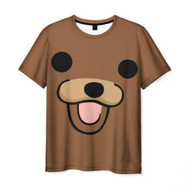 Мужская футболка 3D с принтом Медведь в Кировске, 100% полиэфир | прямой крой, круглый вырез горловины, длина до линии бедер | интернет | клевый | медведь | мем | мишка | мишки | прикол | прикольный | смешной | шутка