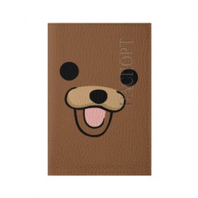 Обложка для паспорта матовая кожа с принтом Медведь в Кировске, натуральная матовая кожа | размер 19,3 х 13,7 см; прозрачные пластиковые крепления | интернет | клевый | медведь | мем | мишка | мишки | прикол | прикольный | смешной | шутка