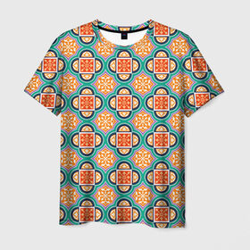 Мужская футболка 3D с принтом Королевский орнамент в Кировске, 100% полиэфир | прямой крой, круглый вырез горловины, длина до линии бедер | абстракция | витраж | красота | мозаика | орнамент | узор