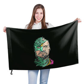 Флаг 3D с принтом Бердман в Кировске, 100% полиэстер | плотность ткани — 95 г/м2, размер — 67 х 109 см. Принт наносится с одной стороны | birdman | бердман | иньярриту | майкл китон