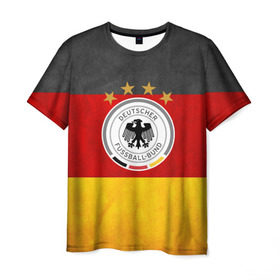 Мужская футболка 3D с принтом Сборная Германии в Кировске, 100% полиэфир | прямой крой, круглый вырез горловины, длина до линии бедер | germany | германия | футбольная форма