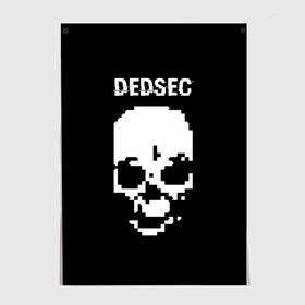 Постер с принтом Череп Dedsec в Кировске, 100% бумага
 | бумага, плотность 150 мг. Матовая, но за счет высокого коэффициента гладкости имеет небольшой блеск и дает на свету блики, но в отличии от глянцевой бумаги не покрыта лаком | dedsec | skull | watch dogs | watch dogs 2 | watch_dogs | watch_dogs 2 | дедсек | дэдсек | череп